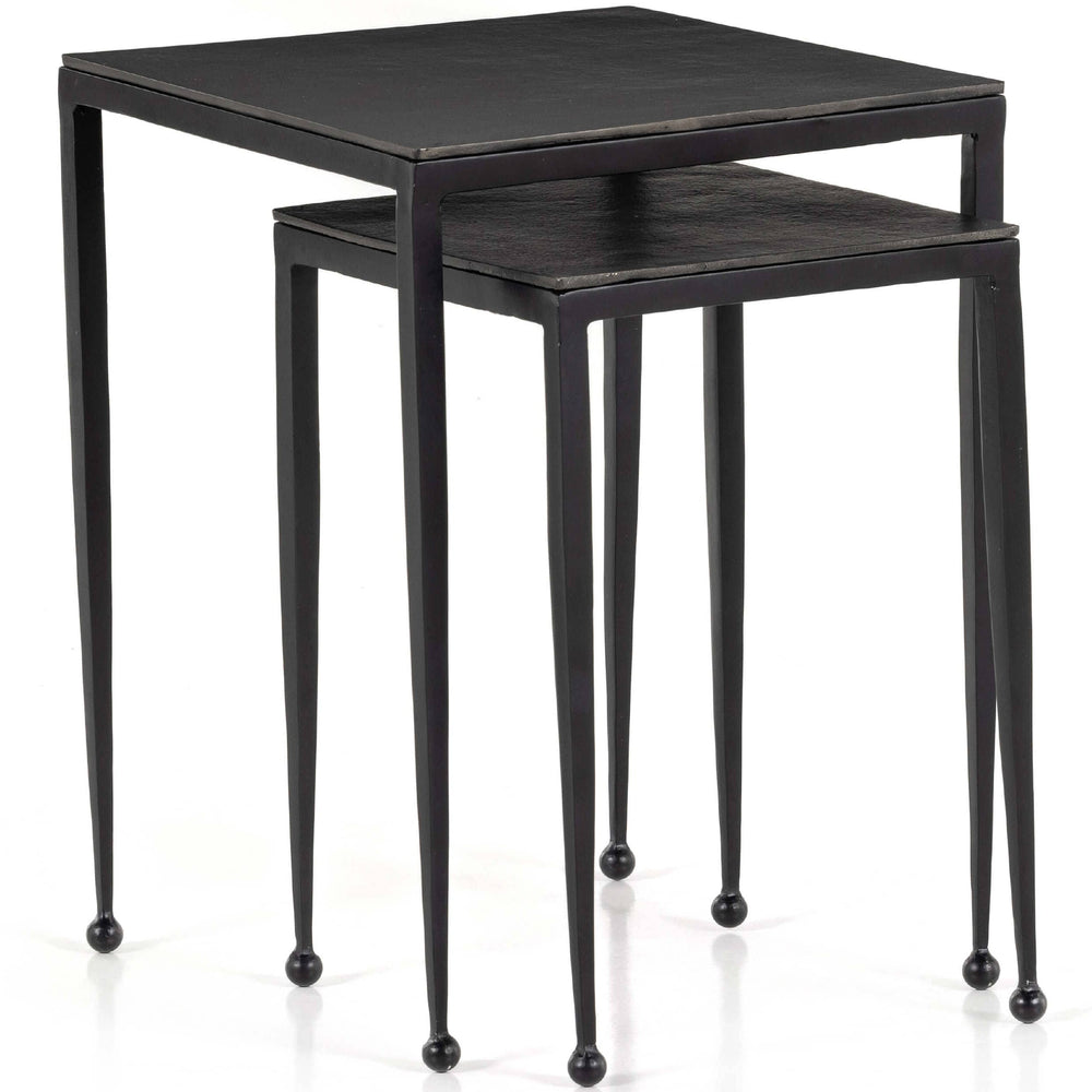 Dalston Nesting End Tables, Raw Black