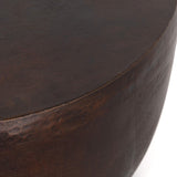 Basil Outdoor End Table, Antique Rust-High Fashion Home