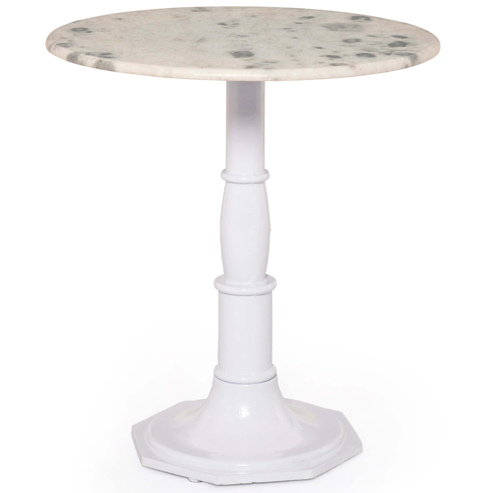 Lucy Side Table, White Marble/Nimbus White