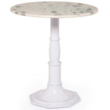 Lucy Side Table, White Marble/Nimbus White