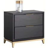 Edmund Nightstand, Smoked Grey/Brown - Furniture - Bedroom - High Fashion Home