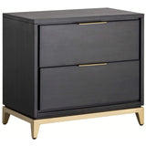 Edmund Nightstand, Smoked Grey/Brown - Furniture - Bedroom - High Fashion Home