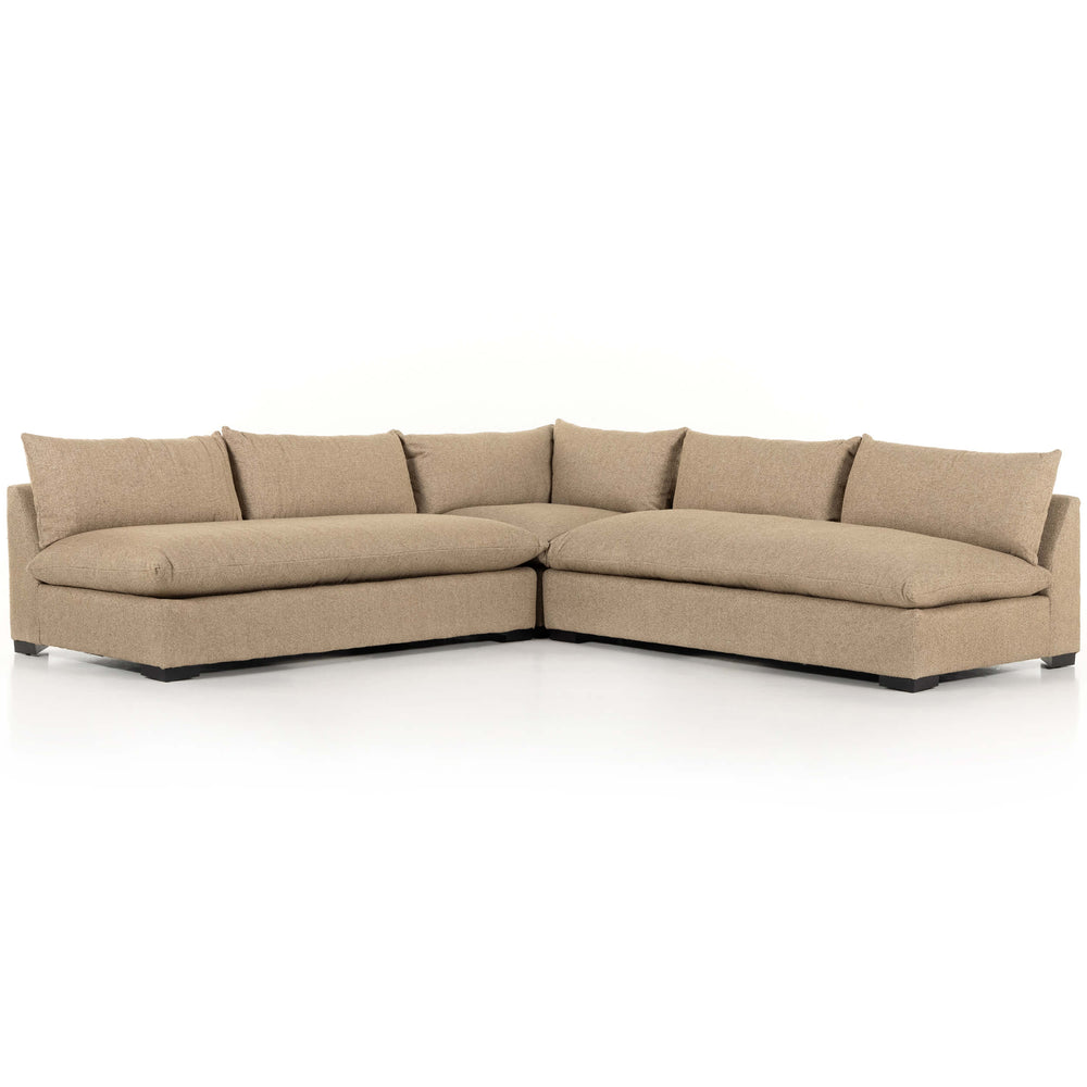 Grant 3 Piece Sectional, Heron Sand-Furniture - Sofas-High Fashion Home