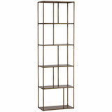 Eiffel Small Bookcase, Antique Brass - Furniture - Storage - High Fashion Home