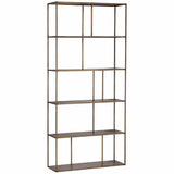 Eiffel Large Bookcase, Antique Brass - Furniture - Storage - High Fashion Home