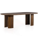 Lunas Oval Dining Table, Caramel Guanacaste-Furniture - Dining-High Fashion Home