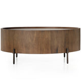 Lunas Drum Coffee Table, Guanacaste-Furniture - Accent Tables-High Fashion Home