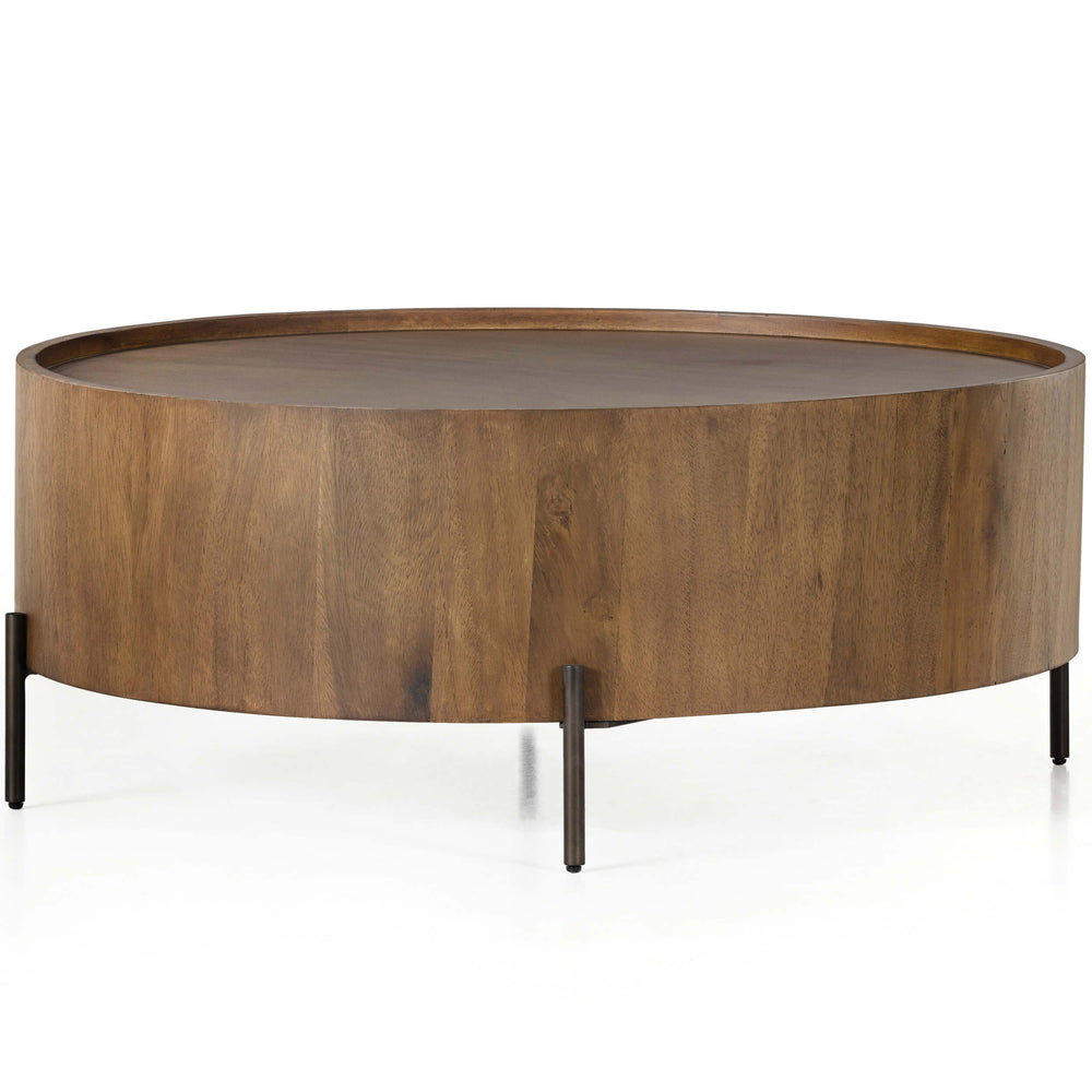 Lunas Drum Coffee Table, Guanacaste-Furniture - Accent Tables-High Fashion Home