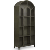 Belmont Metal Cabinet, Gunmetal-Furniture - Storage-High Fashion Home