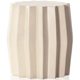 Gem Outdoor End Table, Parchment White