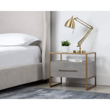 Venice Nightstand, Grey-Furniture - Bedroom-High Fashion Home