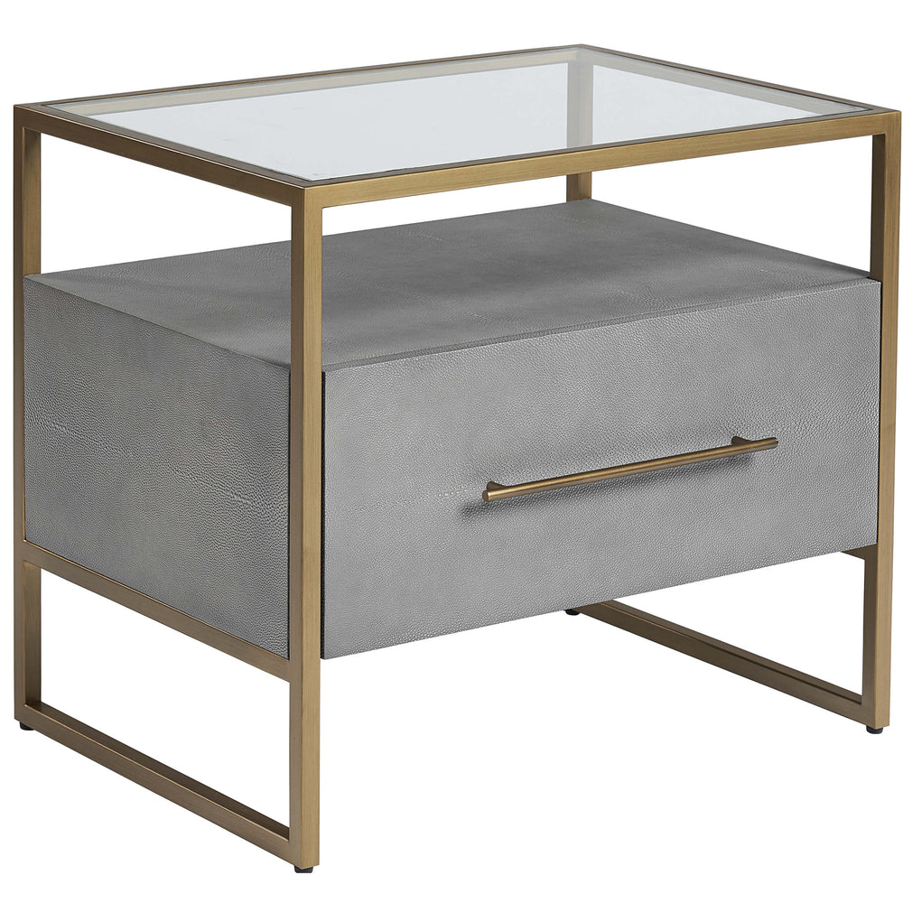 Venice Nightstand, Grey-Furniture - Bedroom-High Fashion Home