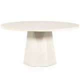 Bowman Outdoor Dining Table, White Concrete-Furniture - Dining-High Fashion Home