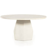 Bowman Outdoor Dining Table, White Concrete-Furniture - Dining-High Fashion Home