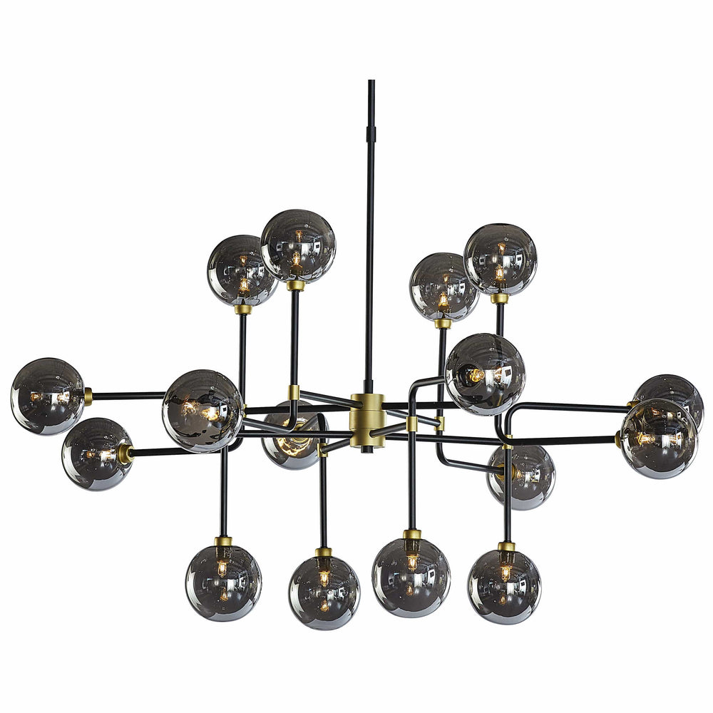 Deimos Large Chandelier, Smoke Grey