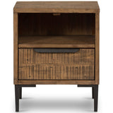 Wyeth Nightstand, Rustic Sandalwood-High Fashion Home