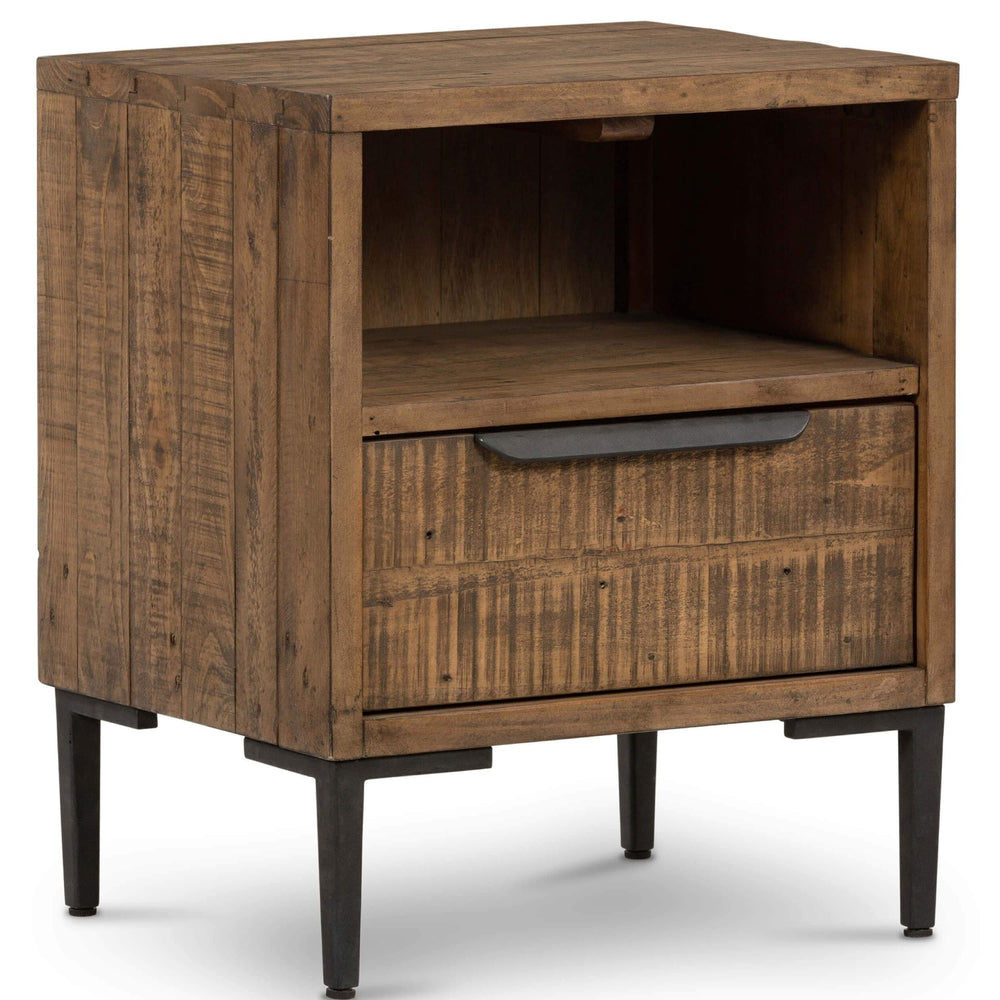 Wyeth Nightstand, Rustic Sandalwood-High Fashion Home