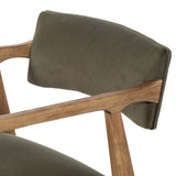 Tyler Arm Chair, Modern Velvet Loden-Furniture - Chairs-High Fashion Home