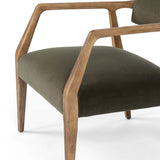 Tyler Arm Chair, Modern Velvet Loden-Furniture - Chairs-High Fashion Home