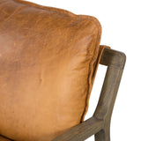 Ace Leather Chair, Raleigh Chestnut-Furniture - Chairs-High Fashion Home