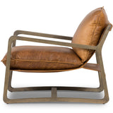 Ace Leather Chair, Raleigh Chestnut-Furniture - Chairs-High Fashion Home