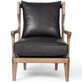 Lennon Leather Chair, Heirloom Black-Furniture - Chairs-High Fashion Home