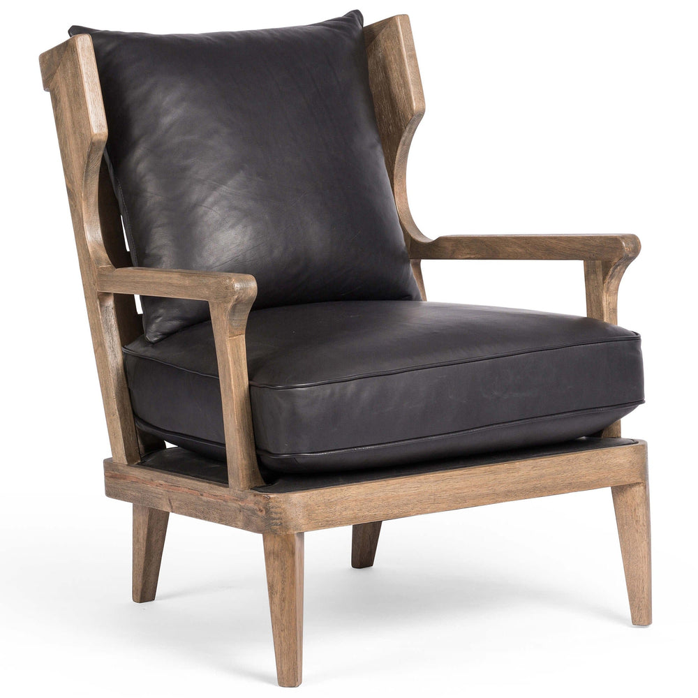 Lennon Leather Chair, Heirloom Black-Furniture - Chairs-High Fashion Home