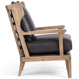 Lennon Leather Chair, Heirloom Black-Furniture - Chairs-High Fashion Home