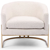 Corbin Chair, Knoll Natural/Satin Brass-Furniture - Chairs-High Fashion Home