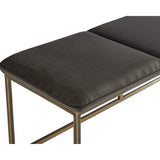 Alley Bench, Piccolo Pebble/Rustic Bronze-Furniture - Chairs-High Fashion Home