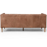 William 75" Leather Sofa, Natural Washed Chocolate-Furniture - Sofas-High Fashion Home