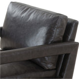 Olson Leather Chair, Sonoma Black-Furniture - Chairs-High Fashion Home