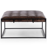 Oxford Small Leather Coffee Table, Havana