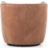 Hanover Leather Swivel Chair, Heirloom Sienna-Furniture - Chairs-High Fashion Home