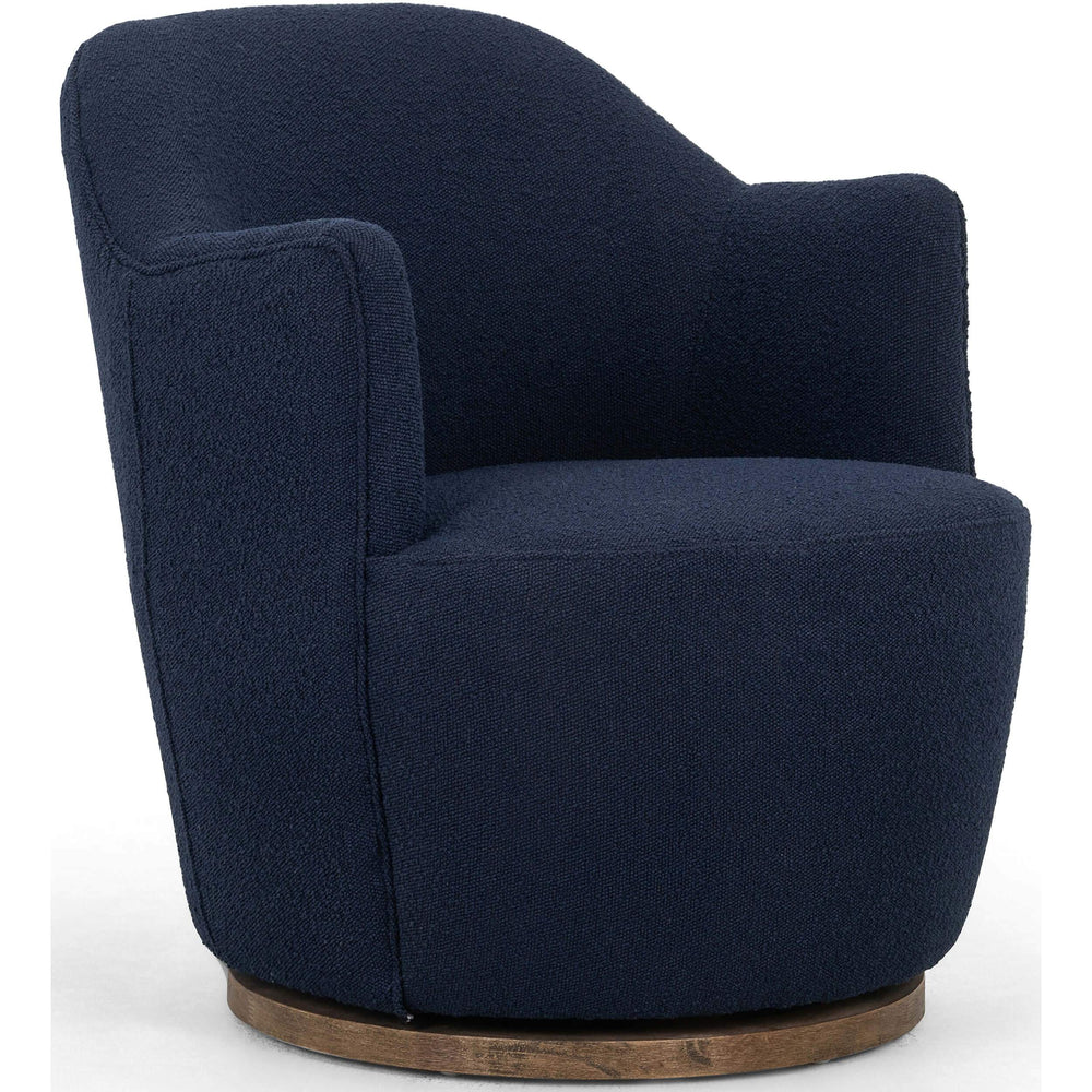 Aurora Swivel Chair, Copenhagen Indigo-Furniture - Chairs-High Fashion Home