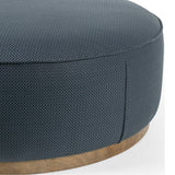 Sincliar Large Round Ottoman, Fresno Cobalt-Furniture - Chairs-High Fashion Home