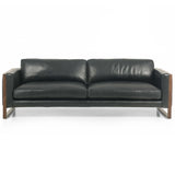 Otis Leather Sofa, Harrison Black