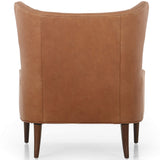 Marlow Leather Wing Chair, Palermo Cognac-Furniture - Chairs-High Fashion Home