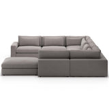 Bloor 7 Piece Sectional w/ Ottoman, Chess Pewter-Furniture - Sofas-High Fashion Home