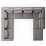 Bloor 7 Piece Sectional w/ Ottoman, Chess Pewter-Furniture - Sofas-High Fashion Home