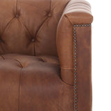 Maxx Leather Swivel Chair, Heirloom Sienna-Furniture - Chairs-High Fashion Home