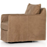 Banks Leather Swivel Chair, Palermo Drift-Furniture - Chairs-High Fashion Home