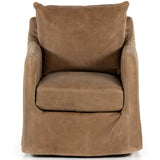 Banks Leather Swivel Chair, Palermo Drift-Furniture - Chairs-High Fashion Home