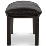 Darrow Leather Bench, Sonoma Black-Furniture - Chairs-High Fashion Home