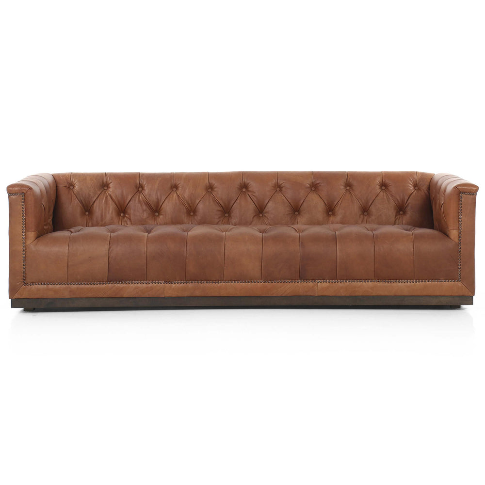 Maxx Leather Sofa, Heirloom Sienna-High Fashion Home