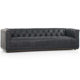 Maxx Leather 95" Sofa, Heirloom Black-Furniture - Sofas-High Fashion Home