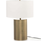 Cameron Table Lamp, Light Antique Brass-Lighting-High Fashion Home