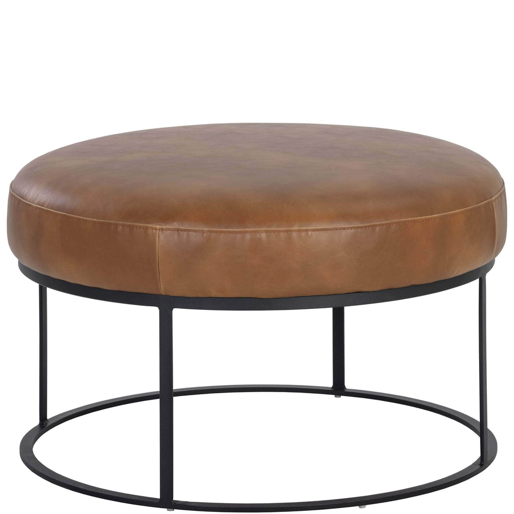 Elgin Ottoman, Tobacco Tan-Furniture - Chairs-High Fashion Home