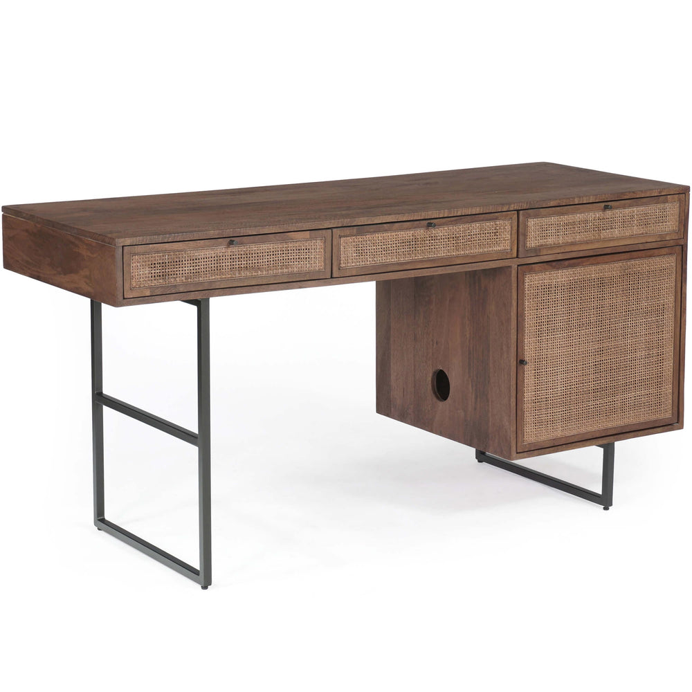 Carmel Desk, Brown Wash-Furniture - Office-High Fashion Home