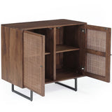 Carmel Small Cabinet, Brown Wash-High Fashion Home